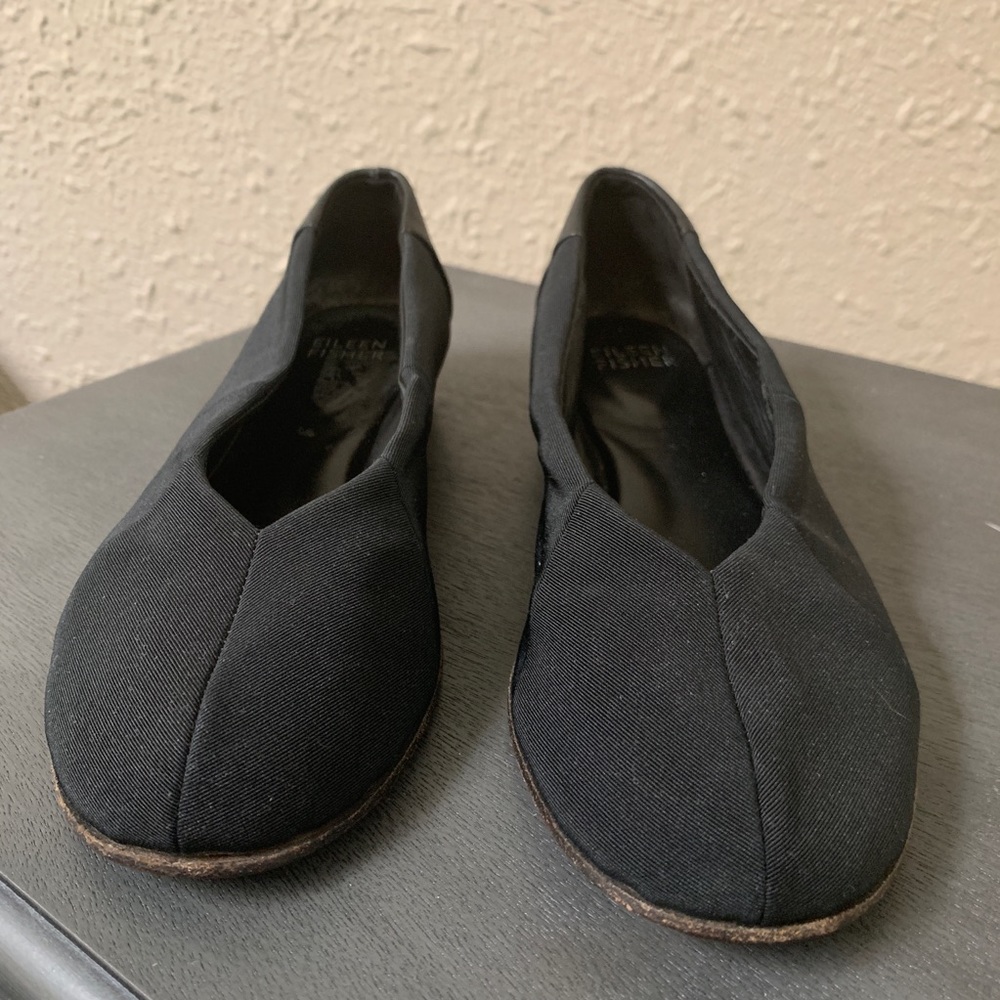 Eileen Fisher Black Flats - Picture 2 of 8